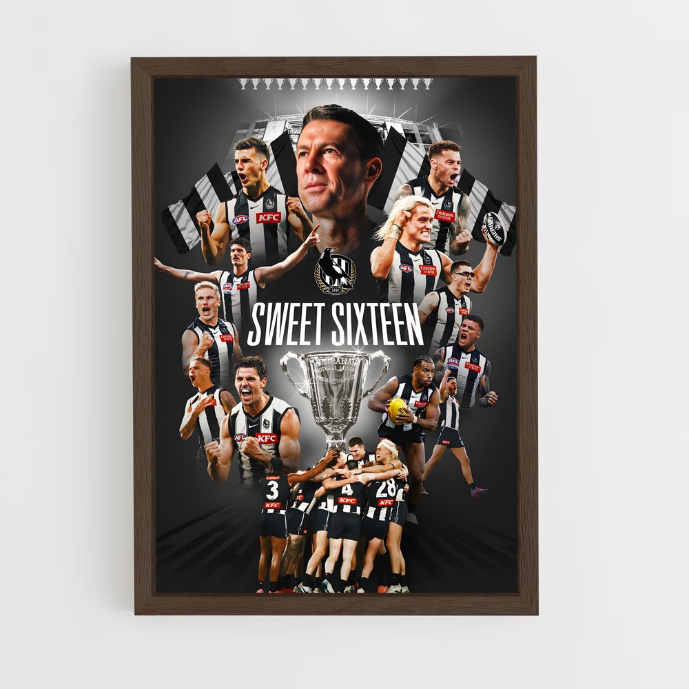 Poster Magpies en Or – affiche Football australien (vue 5)